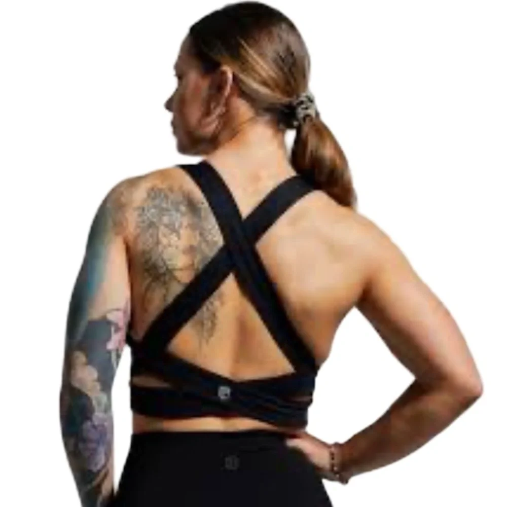 Born Primitive (EUC) Women’s Double Cross Sports Bra (Black) - Picture 8 of 9